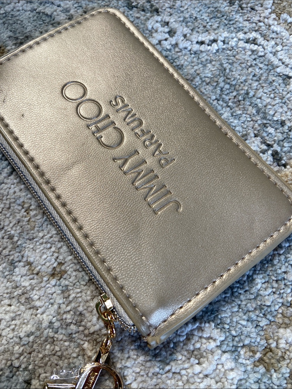 Jimmy Choo Parfums Metallic Champagne Card-Coin Pouch - Picture 3 of 8